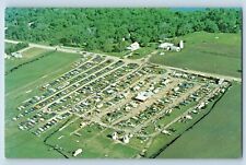 Annandale Minnesota Postcard Wright County Swappers Meet Aerial View Field c1960 picture