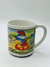 1982 Papa Smurf Coffee Mug w/ Smurf band #1598 Wallace Berrie Peyo Japan picture
