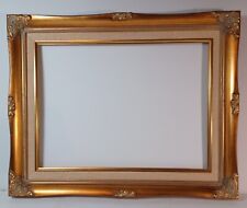 Vtg Ornate Gilt Decorated Wood Picture Painting Frame Fits  12