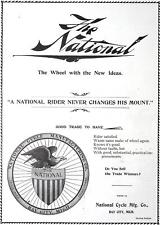 1896 A National Rider Never Changes His Mind National Cycle Mfg Bicycle Trade Ad picture