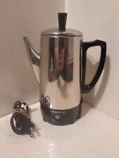 Vintage Presto Chrome 6 Cup Electric Percolator Coffee Pot Model 0282202 picture