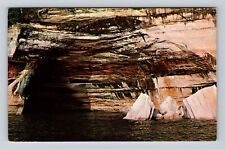 Munising MI- Michigan, Rainbow Cave, Antique, Vintage Souvenir Postcard picture