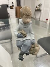 LLADRO NAO Boy Resting with Pet Rabbit Figurine in EXCELLENT CONDITION RARE HTF picture