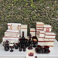 Vintage 60 Pc Avon Cape Cod Collection 1876 Ruby Red Glass Victorian Gothic picture