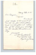 1885 Handwritten Letter D A Campbell Roxbury MA Massachusetts  Family History picture