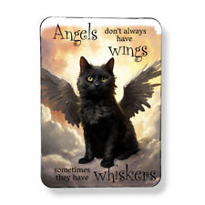 Black Cat Angel Wings Magnet Loss of Cat Grief Memorial Gift 3