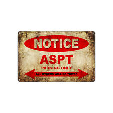 ASPT Motorcycles Parking Sign Vintage Retro Metal Decor Art Shop Man Cave Bar picture