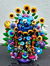 TREE of LIFE, 100% handmade, clay, colorful mexican folk art, the creation theme picture