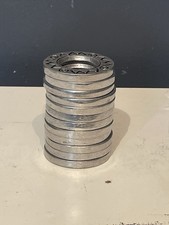 Wilton Armetale Reggae Napkin Rings Set of 12 Silver Pewter Geometric Vintage picture