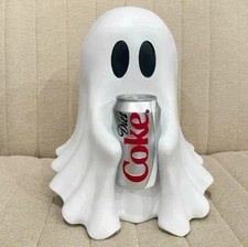 New COCA-COLA Ghost Figurine Holding Diet Coke Can Halloween No drinks US picture
