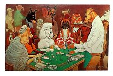 Vintage Postcard Friendly Game Of Black Jack Anthropomorphic Dressed Dogs Demoss picture