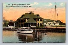 Milwaukee, WI-Wisconsin, Yacht Club Flushing Tunnel Park c1911, Vintage Postcard picture