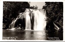 Real Photo Postcard Turner Falls a Waterfall on Highway 77 in Davis, Oklahoma picture