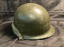 US Army WW2/Korea M1 Helmet Shell W/ Rear Seam/Swivel Bale US Military Vintage picture