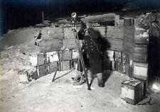 Lieutenant Evans observing an occultation of Jupiter Antarctica 8t .. Old Photo picture
