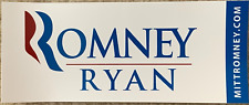 Romney Ryan 2012 White Official Campaign Bumper Sticker Mitt Paul R Logo picture