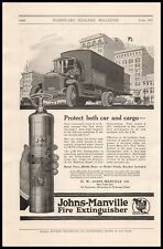1917 H W Johns Manville Co. New York City J-M Fire Extinguisher Vintage Print Ad picture
