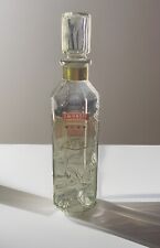 Rare Smirnoff Vodka Glass Bottle Glass Logo Gold Band with Stopper 12 in empty picture
