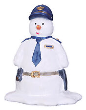 Lemax 2015 Officer Snowflake Holidays & Seasons #52369 Blue Hat Tie Snowman RARE picture