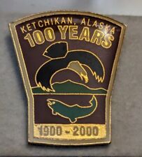 New Old Stock Ketchikan, Alaska 100 Years 1900-2000 Vintage Souvenir Lapel Pin picture
