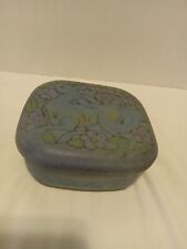 Vintage Oriental Potters Box With Blue Deer picture