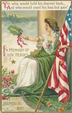 MEMORIAL DAY - Chapman Signed In Memory Of Our Heroes Memorial Day Postcard picture
