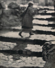 1931 Vintage MARTIN MUNKACSI Little Girl Climbing Stairs Photo Gravure Art 16X20 picture