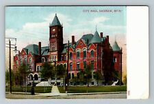 Saginaw MI-Michigan, City Hall Vintage Souvenir Postcard picture