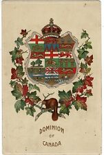 Patriotic, Dominion of Canada, Crest, Maple Leaves, Beaver, 1907, No. 1712 picture