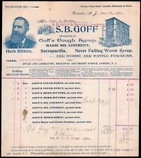1901 Camden NJ - Medical - S B Goff & Sons - Herb Bitters - Letter Head Bill picture