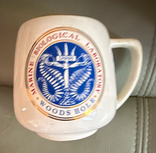 Marine Biological Laboratory Woods Hole 1888 Mug Blue Seal Gold Trim picture