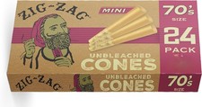 Unbleached Pre Rolled Cones 70mm 24 Pack Natural Rolling Papers Tubes picture