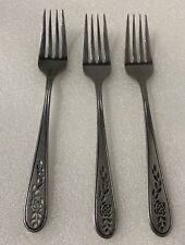 Rogers Floral Trellis 3 Dinner Forks  Stainless Made in Korea picture