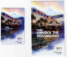 Las Vegas MIRAGE Room KEY Card Casino Hotel PLUS Check-In Folder - Property View picture