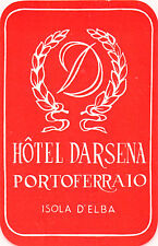 ISOLA D' ELBA HOTEL DARSENA PORTOFERRAIO LUGGAGE LABEL picture