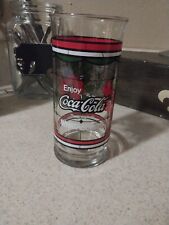  8 Coca-Cola Whataburger Poinsettia Christmas Glass, 6 Inches, Coke Collectible picture