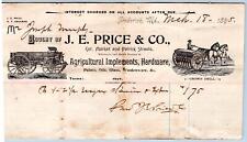 1895 FREDERICK MD J E PRICE AGRICULTURAL IMPLEMENTS HARDWARE PAINT*CITIZEN PRINT picture