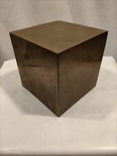 Vintage Sarreid Ltd. Brass Cube Square Riser Almazan Spain  5 1/8