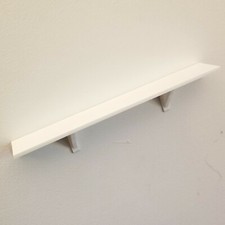 12" x 2" White Wall Shelf Easy No Hole Nail install 3M Command Adhesive Strips picture