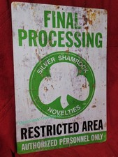 Halloween 3 Silver Shamrock Novelties Metal Sign Final Processing Restricted picture