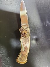 Grizzly BEAR Franklin Mint Collectors Collectible Folding Pocketknife picture