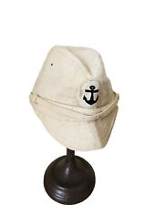 Original WWII WW2 Imperial Japanese Navy Officer's White field Cap NCO With Tag picture
