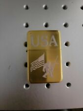 Bigfoot 50 cal American Flag Gold  LASER ENGRAVED  LIGHTER MINT IN BOX picture