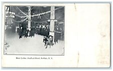 c1905 Main Lobby Stafford Hotel Interior Building Buffalo New York NY Postcard picture