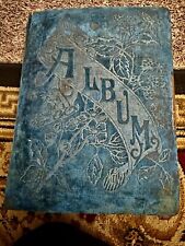 Antique Victorian Velvet Cabinet Photo Album Cabinet Card Book With Many Photos picture