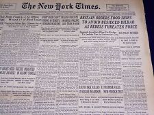 1937 APR 12 NEW YORK TIMES - BRITAIN ORDERS FOOD SHIPS TO AVOID BILBAO - NT 2782 picture