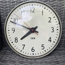 Vintage IBM Round Electric Wall Clock 95925 WORKS picture