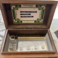 Early 20th Century Switzerland Thorens Cylinder Wooden Music Box picture