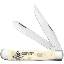 CASE XX KNIVES WASTEWATER OPERATOR NATURAL BONE TRAPPER 6254 SS (144511) POCKET picture
