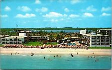 Pan American Motel Miami Beach Florida Scenic Birds Eye View Chrome Postcard picture